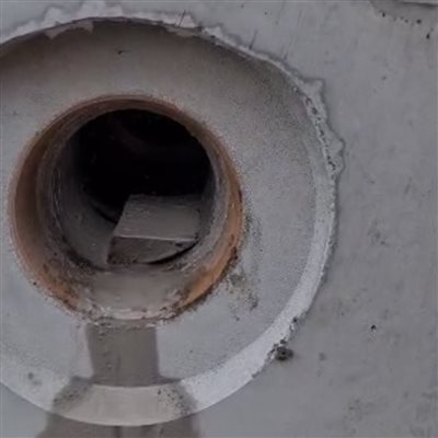 Cutting through concrete rings